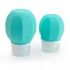 Venda Direta da Fábrica Conjunto de Viagem Redondo de Silicone de Oito Lados Frascos Vazios Portáteis para Armazenamento de Shampoo e Limpador Facial