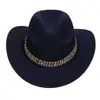 Sombrero de Copa con Cornisa Rizada Estilo Étnico para Hombres y Mujeres Sombrero de Jazz Estilo Francés Europeo y Americano Sombrero de Vaquero con Ancla Estilo Británico Sombrero para Hombres y Mujeres