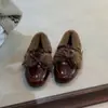 Mocasines retro de punta redonda, suela gruesa, sin cordones, con tacón grueso, estilo británico, con ligera plataforma interior y forro de felpa para mujer