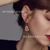 Nuevos Pendientes Estilo Calabaza de Qijia para Mujer, Chapados en Oro Rosa de 18K, Pendientes Largos con Ágata Roja, Tamaño Mediano, Lujo Ligero