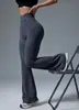 Calça de Yoga Flare Casual Estilo Europeu e Americano Transfronteiriça para Mulheres, Cintura Alta, Levanta Bumbum, Esportiva, Calça Flare de Perna Larga com Sensação de Pele Nua, Calça Fitness Esportiva