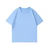 Camiseta base de algodón puro de peso pesado de 260 g, protección solar, manga corta para hombre, verano, premium, color liso, corte holgado, manga media, marca de moda