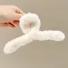 Pinzas para el pelo de felpa de alta gama para otoño e invierno, pinzas de tiburón, pinzas para el pelo de lazo de gran capacidad, accesorios para el pelo de mujer para la parte posterior de la cabeza