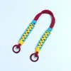 Huayang Estilo Ins Tendencia Lanyard Tejido para Teléfono Cuerda Trenzada Creativa de Bloques de Color Accesorio Correa Corta de Muñeca Cuerda de Mano