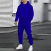Conjunto Masculino Outono 2026 Casual Esportivo Moletom Liso Masculino Conjunto de Duas Peças Moletom Solto Roupa Masculina