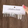 Conjunto de Brincos de Metal Torcido Mais Vendido Transfronteiriço Combinação Criativa Retro Simples Brincos Geométricos Joias para Orelha 6 Pares