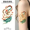 Adesivos de tatuagem estilo retro de Dunhuang com nova tecnologia de estampagem a ouro, duradouros, à prova d'água, designs elegantes banhados a ouro para homens e mulheres aplicarem nos braços e pernas