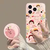 Rosa Maruko Aplicable para Funda de Teléfono Apple 17 iPhone 16promax Nuevo 15 Magnético 14 con Soporte Cubierta