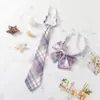 Corbata JK para Mujer Cuadros Japonesa Corbata de Moño Sin Corbata Uniforme Estudiantil Moño Pequeño Genuina Original Genuina Sin Corbata