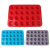 12/24 mesmo molde de bolo de silicone hemisférico molde de cozimento antiaderente silicone assadeira engrossada 24 mesmo redonda