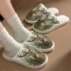 Pantuflas de Algodón de Venta Caliente Exclusivas Transfronterizas con Estampado de Ciervos del Bosque para Hombres y Mujeres, Otoño e Invierno, Pod Transfronterizo Jit Dropshipping
