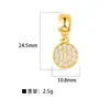 Venta caliente transfronteriza cobre microincrustado circonita chapado oro real 18k corona letra colgante estilo ins 26 accesorios de letra inglesa