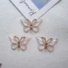 Nueva mariposa acrílica de color degradado, mariposa de dos colores, carcasa para teléfono móvil, agujero para zapatos, accesorios