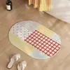 Alfombrilla absorbente de tierra de diatomeas dura de dibujos animados personalizada, alfombrilla de pie de secado rápido para baño, alfombrilla de pie antideslizante para entrada de baño y inodoro