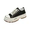 Zapatos de Lona Retro para Mujer Primavera y Otoño 2025 Estilo Hong Kong Modernos Transpirables Zapatos Blancos Estudiante Ins Suela Gruesa Casual de Tabla Bonitos