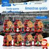 Comércio exterior para a Amazon best-seller xadrez vermelho e preto algodão cordão bolso presente de Natal doces pequeno saco de pano