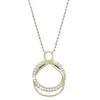 Collar Geométrico Europeo y Americano Anillo Infinito de Mobius con Moissanita Lujo Accesible Retro Collar de Plata de Ley S925 de Gama Alta