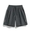Pantalones cortos de verano para hombre, pantalones cortos finos de seda helada de secado rápido, pantalones cortos deportivos holgados transpirables para playa, antibacterianos y frescos al tacto