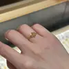 Anillo de Oro con Purpurina Fina de Copo de Nieve Popular de Xiaohongshu, Diseño Exquisito, Anillo Versátil de Gama Alta para Dedo Índice, Envío Directo