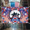 Amazon Tela de Fondo del Día de la Independencia Americana Decoración Festiva Tela Colgante para Fiesta Foto Carnaval Banderas Transfronterizas Suministros Personalizado