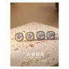 Aretes Collar Set Cobre Perla Brillante Cuadrado No se Desvanece para Mujer Lujo Ligero Gama Alta Joyería al por Mayor Transfronteriza