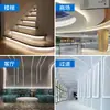 Tira de Luz LED Cob Sin Soldadura de Bajo Voltaje 12V24V Luz para Gabinete Línea LED Autoadhesiva Iluminación Suave para Armario Cob Alto Brillo