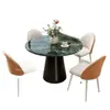 Mesa y Sillas de Negociación Comerciales de Alto Nivel Estilo Europeo con Cubierta de Piedra Microcristalina para Comedor en Casa, Estilo Trendy Ins
