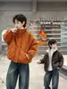 Chaqueta de una pieza de cuero y piel sintética con forro de terciopelo grueso, estilo retro para invierno, para niños y jóvenes (tallas M y L), nueva 2026 Ropa de invierno Niños Niños