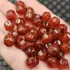 Semilla de Hielo Ágata Roja Passepartout Jade Cuentas Sueltas Calcedonia Cuentas Hexagonales Pulsera Collar Cuentas de Buda Joyería Accesorios Cuentas