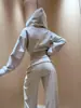Conjunto deportivo casual de moda para mujer 2026 nuevo otoño sudadera corta estilo coreano look intelectual discreto conjunto completo