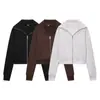 Moda europea y americana transfronteriza para mujer, bestseller de AliExpress: Conjunto elegante de chaqueta polar con cremallera de manga larga y pantalones para principios de otoño