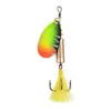 Señuelo Giratorio de Lentejuelas 8g con Plumas Anzuelos Triples Metal Lure Spinner Señuelo de Lanzamiento Largo Set
