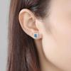 PAG &amp; MAG Pendientes Primavera S925 Pendientes de Plata para Mujer Pendientes con Gemas Microincrustadas Joyería Simple de Moda de Viento Frío