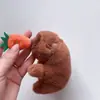Celebridad de internet lindo capibara capibara colgante peluche juguete muñeca bolsa colgante llavero Muñeca Muñeca