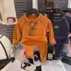 Pijama de otoño para niños, conjunto de otoño estilo coreano para niños, conjunto de ropa interior térmica cálida, de manga larga, ropa de estar sin costuras para bebés niñas