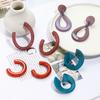 Suministro Directo de Fábrica de Pendientes Geométricos de Acrílico para Mujer, Hechos a Mano, Lujo Ligero, Gama Alta, Versátiles, Pendientes Irregulares Multicapa al por Mayor