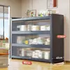 Novo Rack de Armazenamento para Cozinha, Armário de Armazenamento Multicamadas de Chão, Multifuncional para Micro-ondas, Aparador, Armário, Armário de Armazenamento
