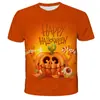 AliExpress comercio exterior Europa y Estados Unidos nuevo Halloween horror fantasma impresión digital 3D camiseta para hombre y mujer manga corta para niños