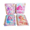 Caderno de Bobina Intercalada Criativo de Desenho Animado Pequena Princesa para Alunos do Ensino Fundamental Caderno de Bolso Portátil Bloco de Notas de Alto Valor Material