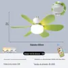 2024 transfronteiriço novo pequeno ventilador lâmpada E27 parafuso ventilador de teto lâmpada lâmina do ventilador destacável quarto sala de estar lâmpada do teto