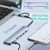 Hub USB C Hub USB 3.0, VIENON Aluminio 8 en 1 Extensor USB con Lector de Tarjetas SD/TF, Conector Auxiliar para Auriculares de 3.5mm para MacBook Pro Air y Más Dispositivos PC/Laptop/Tablet