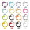 Nuevo llavero de resorte con forma de gato en colores de caramelo, lindo accesorio de hebilla de conexión, accesorio de colgante para llaves con cuentas DIY