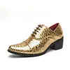 Sapatos Masculinos Transfronteiriços Tamanho Grande Novos Sapatos Casuais de Couro Moda Sapatos de Couro de Salto Alto Aumento de Altura Externa Masculina Sapatos Sociais de Negócios Sapatos de Casamento