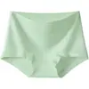 Pantaloncillos tipo boxer de algodón de Xinjiang de tiro medio con ligero control de abdomen, transpirables, hipoalergénicos, alta elasticidad, sin constricción, ropa interior triangular sin costuras para mujer 9024