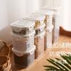 Tarro Sellado de Almacenamiento Caja de Almacenamiento de Granos para el Hogar Cocina a Prueba de Humedad Escala Transparente Productos Secos Conservación de la Frescura Cuadrado
