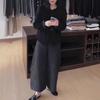 241138 Da Ai Mei Yi Yuan Otoño 2026 Nuevo Estilo Coreano Chaqueta Simple de Manga Larga Pantalones Casuales de Cuadros de Pierna Ancha para Mujer