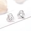 Nuevo concepto pendientes de plata de ley s925 con piedra triangular estilo clásico japonés y coreano temperamento popular fabricantes de joyería de tremella al por mayor