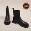 Botas de Moda para Mujer Suela Gruesa Botines Otoño Invierno 2026 Zapatos Nuevos Con Felpa Estilo Británico Botas Adelgazantes ins Tendencia