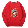 Sudadera 2026 Año del Caballo para Hombres y Mujeres, Conjunto de Pareja Cuello Redondo, Ropa Roja para el Año de Nacimiento, Evento de Fiesta de Año Nuevo, Algodón de Manga Larga