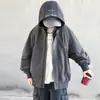 Jaqueta Masculina de Outono Dois em Um 2026 Nova Moda Jaqueta Baseball com Capuz Infantil Blusa Casual para Meninos